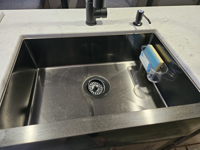 Residential Farm Style Black Stainless Steel Sink