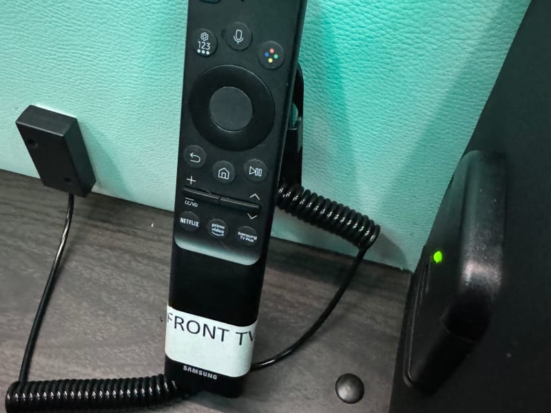 TV Remote for Front TV , also there is an separate remote for rear TV as well