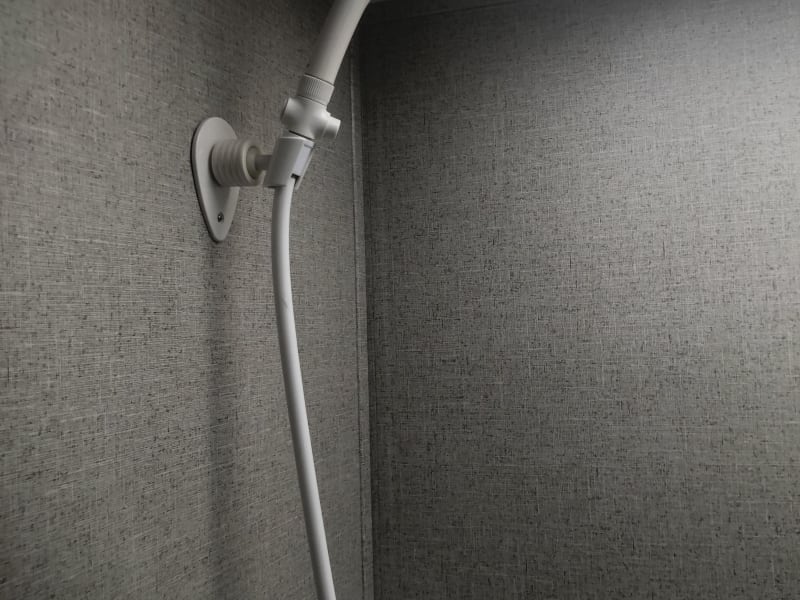 Shower head in shower/bath tub