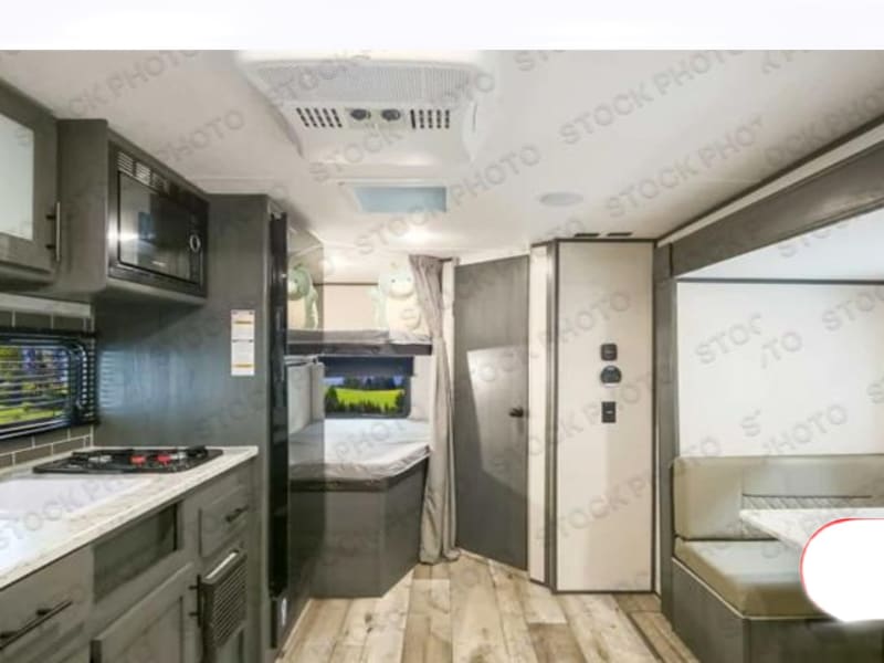This the interior looks from the opposite side of the trailer 