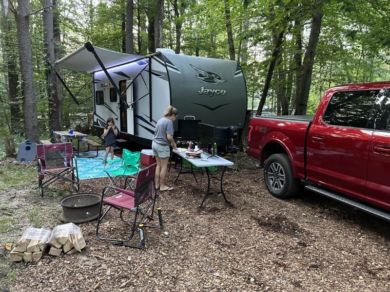 Set up at a campground in Torrington, CT