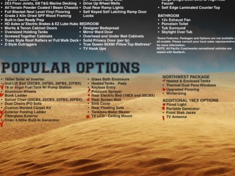 All of the top features plus the Popular options marked in red. 