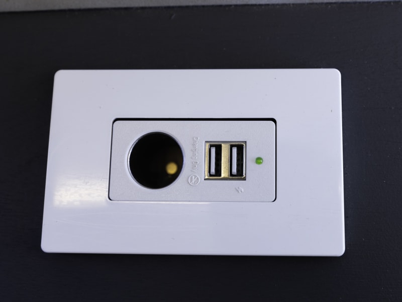 USB and 12V Outlets (there are two of these one on each side of the bed