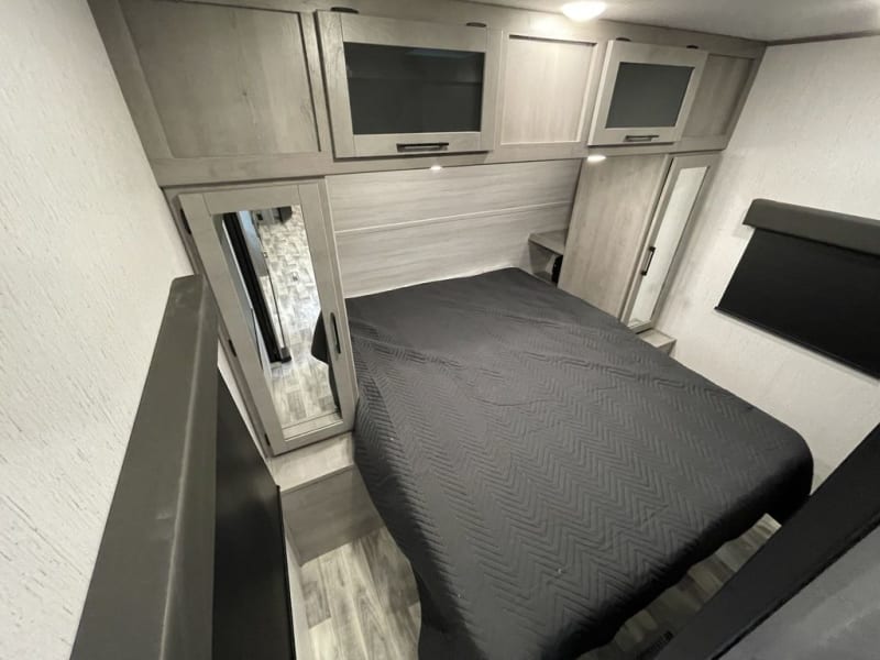 queen bedroom with storage