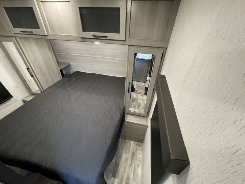 queen bedroom with storage