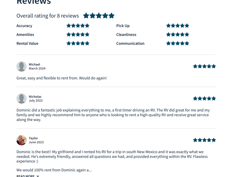 5-Star reviews from different platform