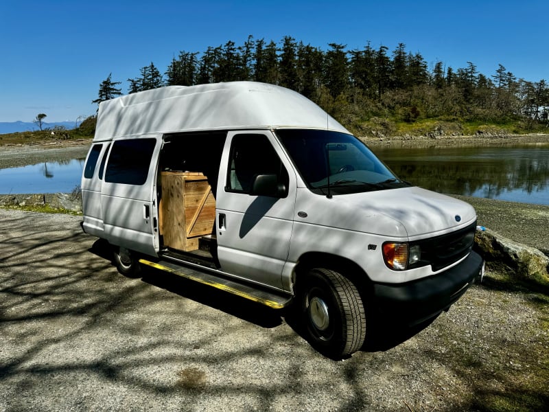 View of the exterior from the front passenger side.