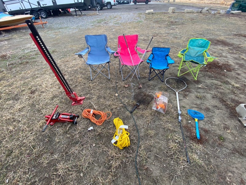 Extra outdoor gear and equipment 