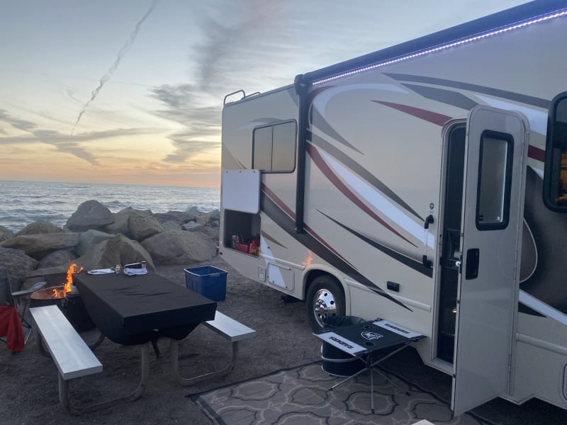 Camping at Faria Beach—where the ocean breeze meets the perfect RV spot! 🌊🚐 Enjoying the sound of the waves and the beauty of the coastline. This is beachside bliss at its best!