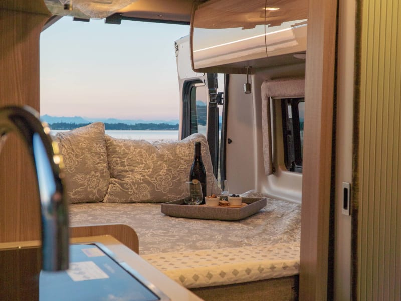 King bed with a view
