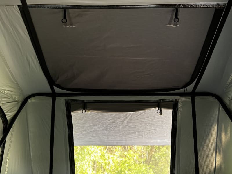 There is adequate head-space in the rooftop tent!