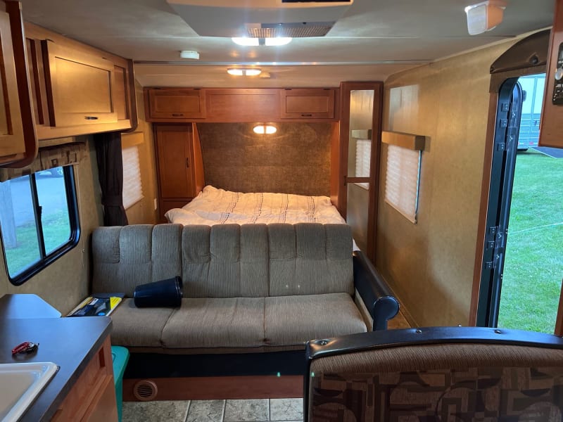 Connection side of camper 