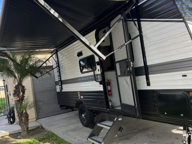 Awning with lights 