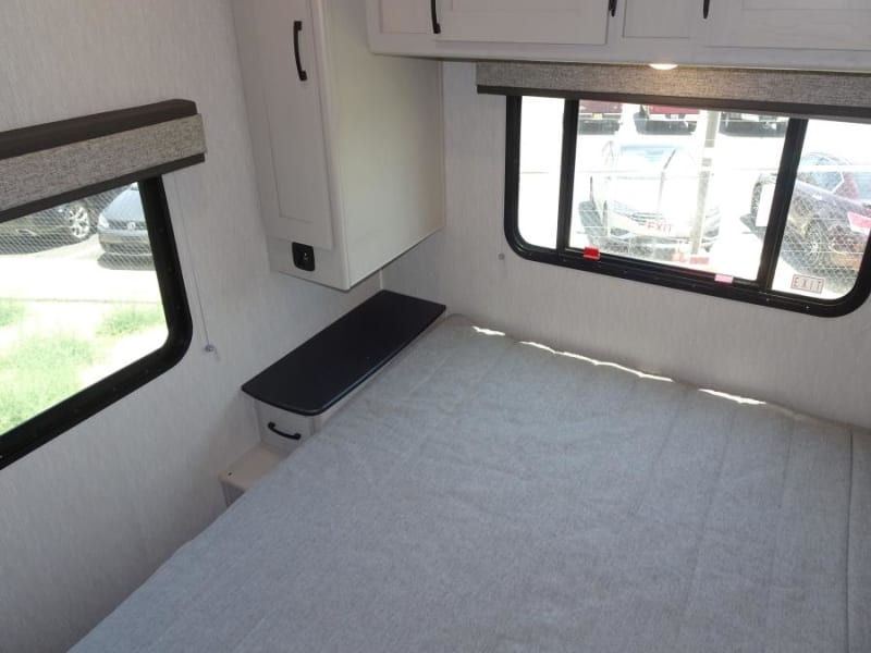 Nice queen bed with bedside tables will be all made up when you pick up.