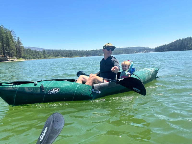 One of the tuktek's in the water.