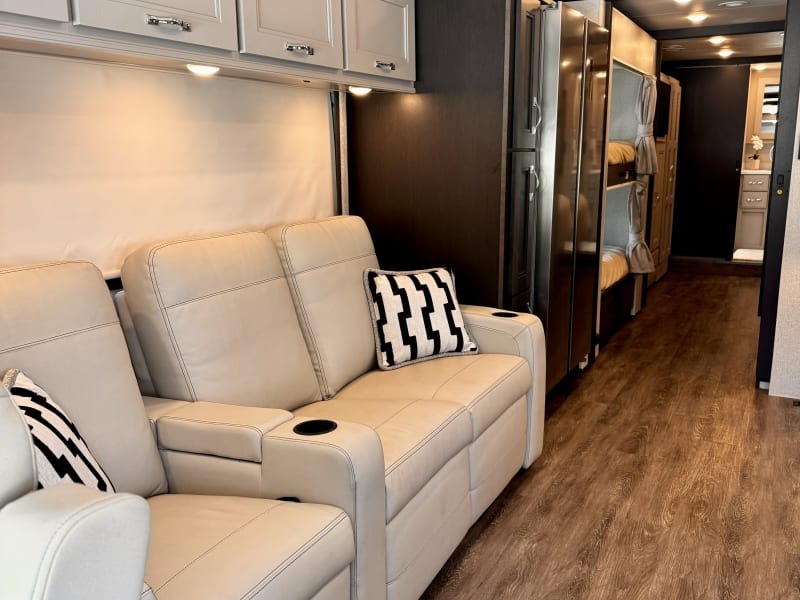 Three fully reclining comfortable seats are available for lounging after a long day exploring or tailgating.