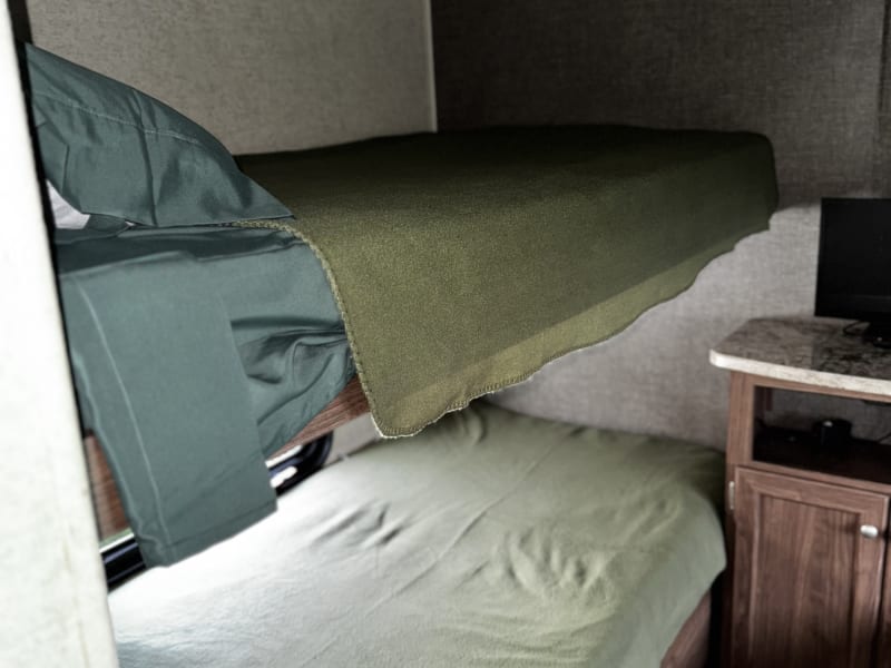 Left side upper and lower bunk