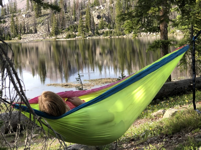 Great super compact way to hangout. Comes with two tree straps with notching for different lengths. 
Select this item under our add on section. 