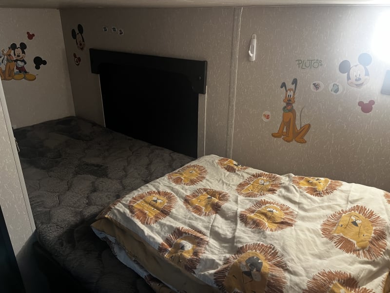 Bottom bunk.
