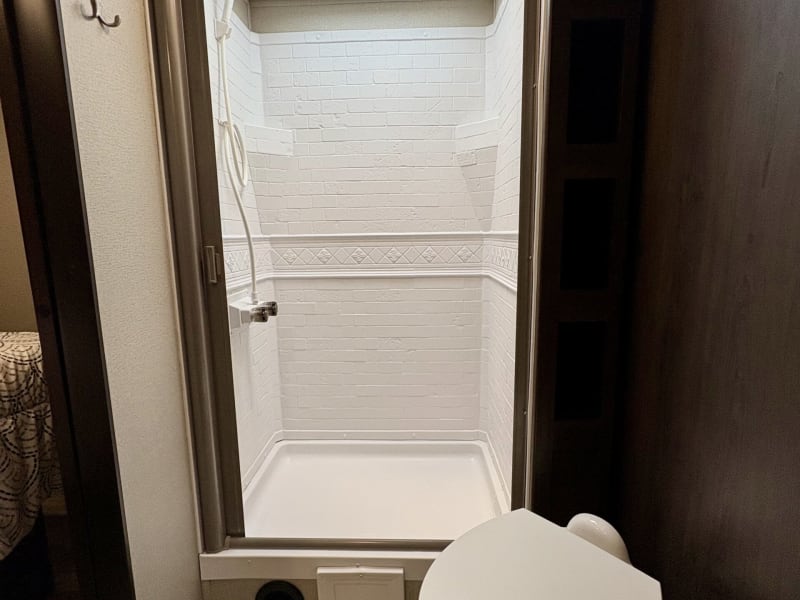 ✅ You get an indoor shower stall
❌ You do not get a bathtub