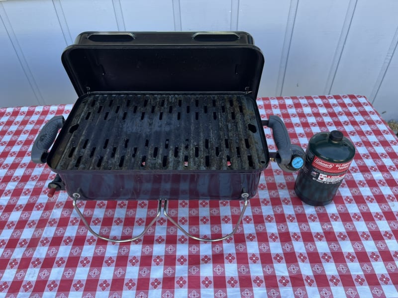This is the Webber Go - Anywhere Portable Propane Grill! Available as an add on (Comes with a Full tank of Gas)