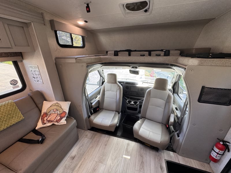 Driver and passenger seat swivel