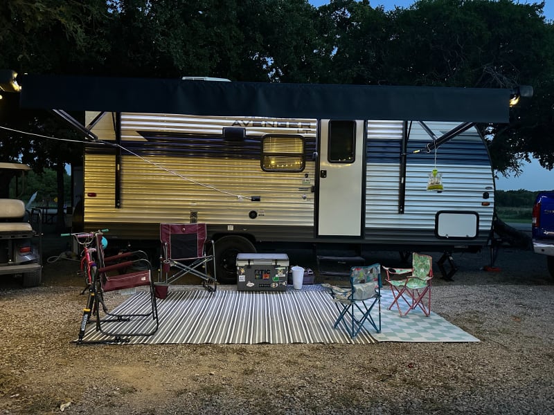 Outdoor set up at a campsite