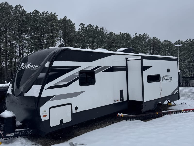 Two pop outs for plenty of space to spend time inside and out of the camper with two electrical, extending and retracting awnings