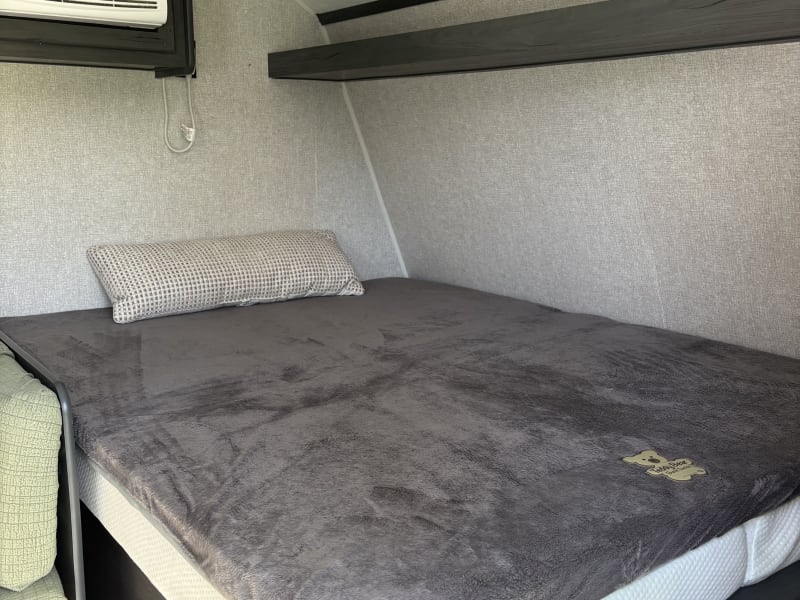 Queen bed, extra padded for comfort, double sleeping bag and pillows available as an add on.