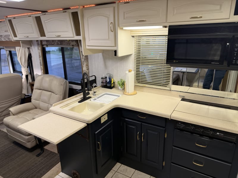 The kitchen has been remodeled as of 2026 and also includes a new faucet.