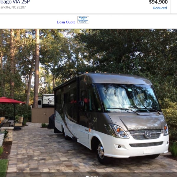 2016 Winnebago Via Class A available for rent in Las Vegas, Nevada