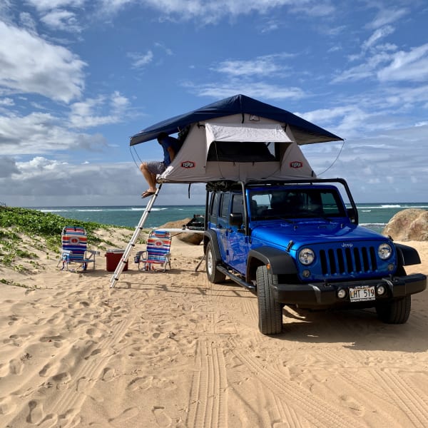 2016 Jeep Wrangler Truck Camper available for rent in Kahului, Hawaii