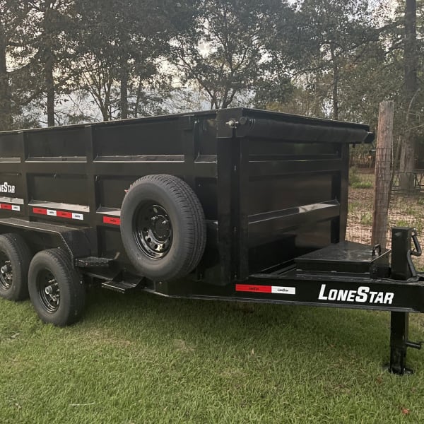 2022 Lonestar Dump Trailer 7’x14’w4’sides Utility Trailer available for rent in Conroe, Texas