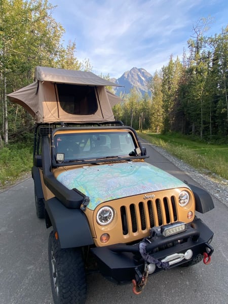 2014 Jeep Rubicon Truck Camper available for rent in Palmer, Alaska