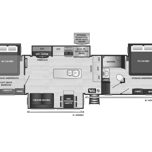 2021 Keystone Avalanche Fifth Wheel available for rent in Myrtle Beach, South Carolina