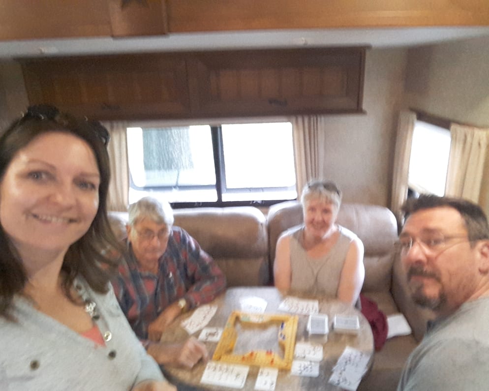This is us with our parents in the RV.