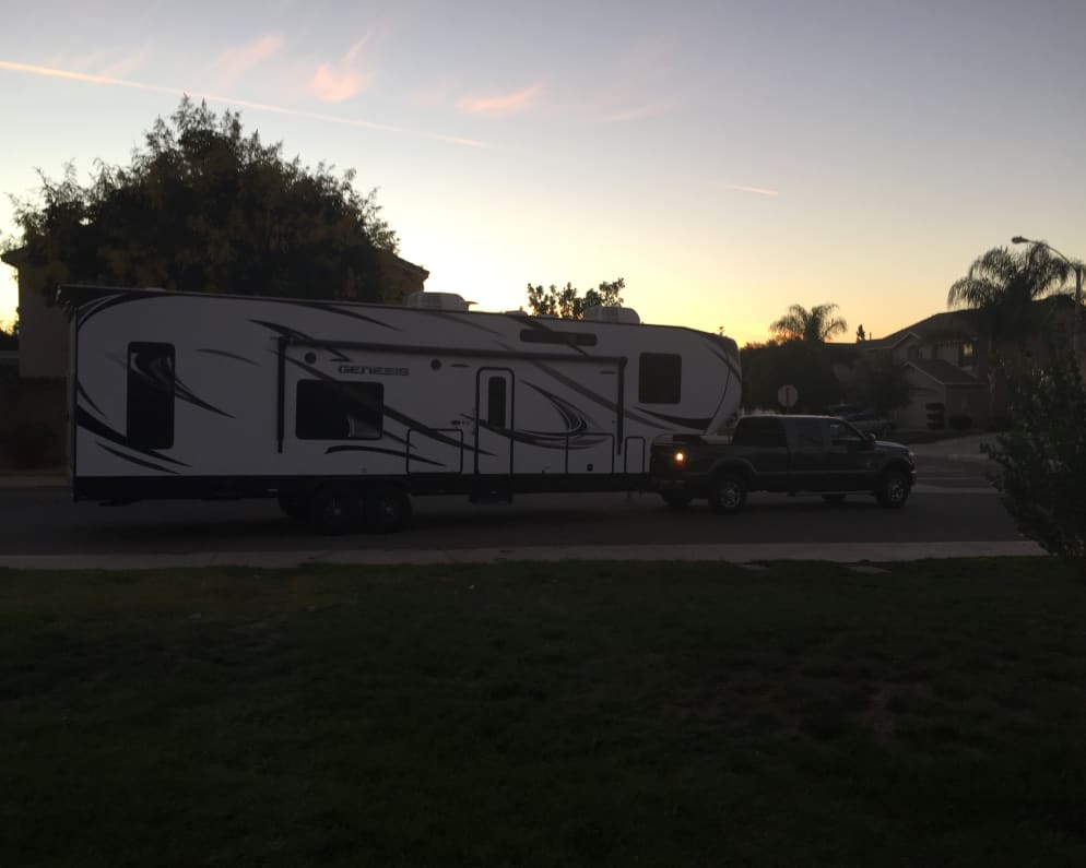 2017 Genesis Supreme Rv 37GS Toy Hauler available for rent in Riverside California