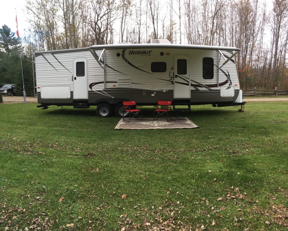 29’ Camping Trailer.  Will tow to your destination.