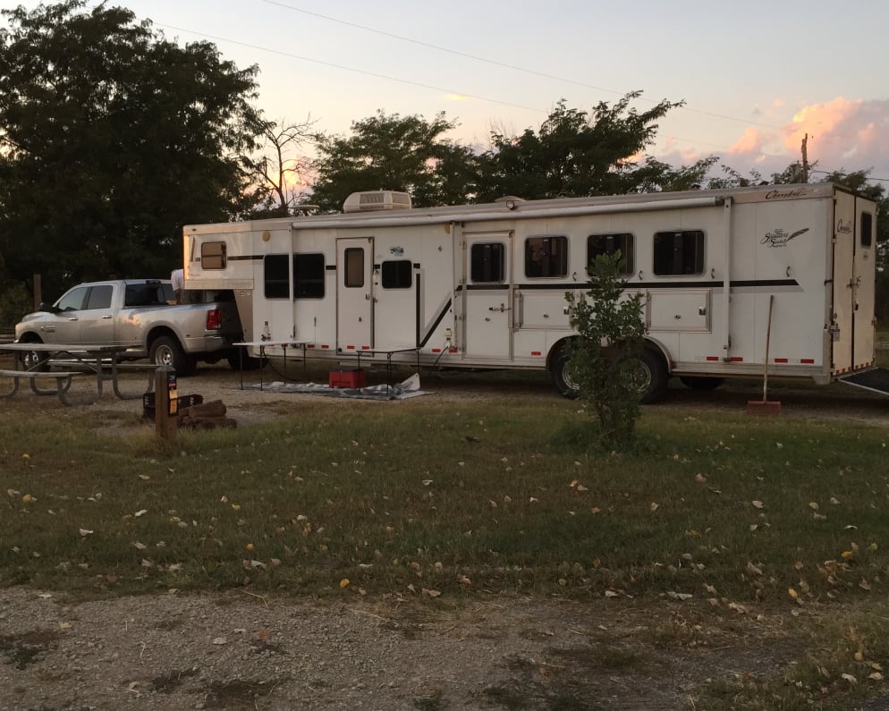 Hitched up ready to leave Kanopolis State Park. KS.