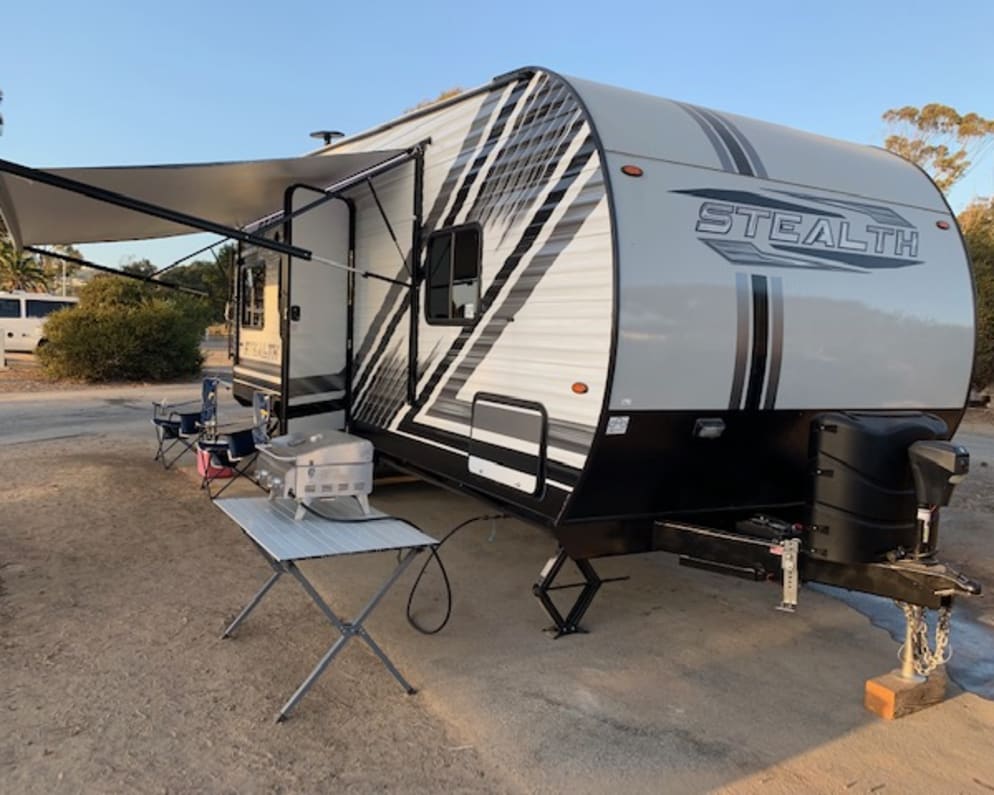 All set up at San Clemente State Beach!