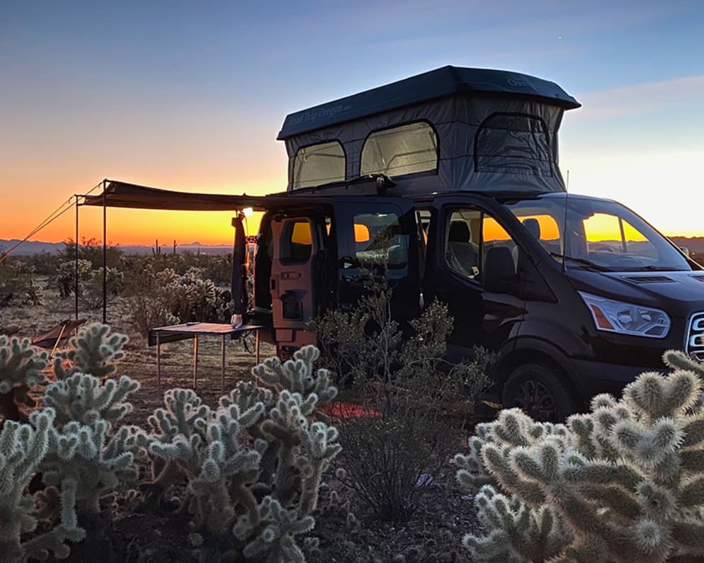 The self contained camper is the perfect vehicle for exploring Arizona