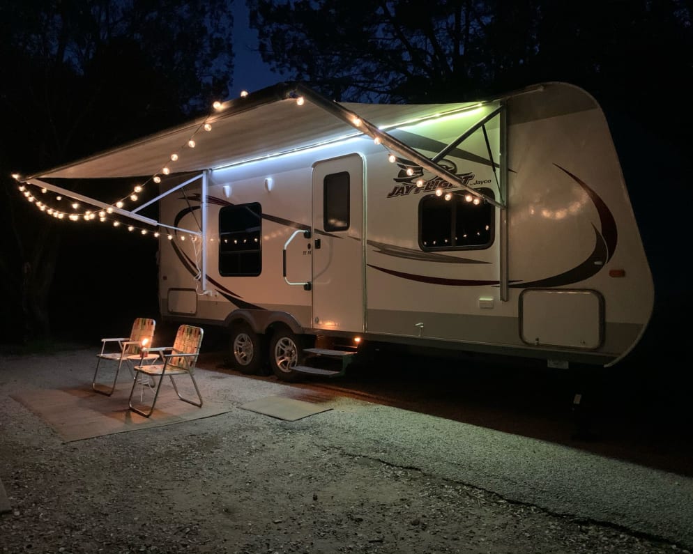 Camping at it&#39;s finest! Spend a peacefull evening under our lit canopy.