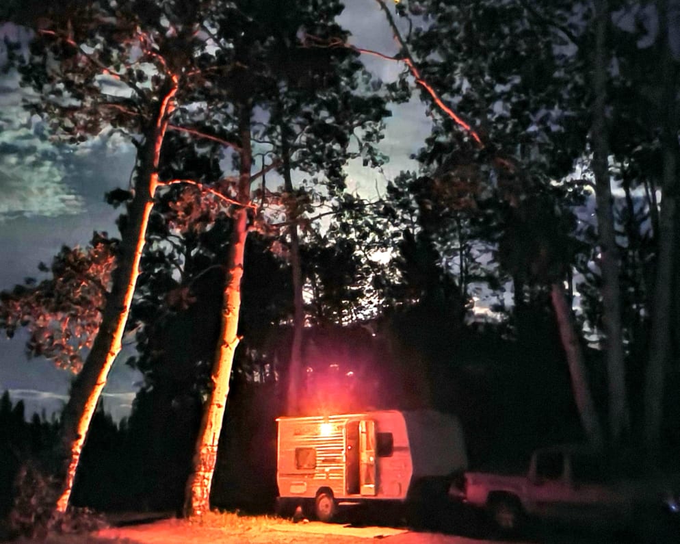 Beautiful moon-rise from Glade Park camping trip. July 11, 2020