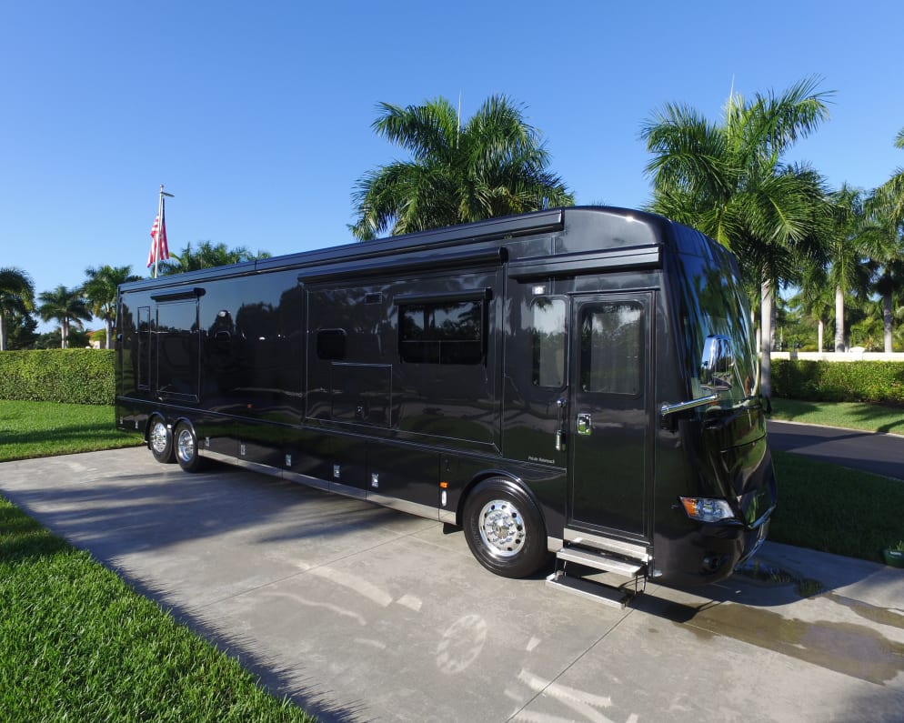 One of a kind custom all black coach = show stopper!