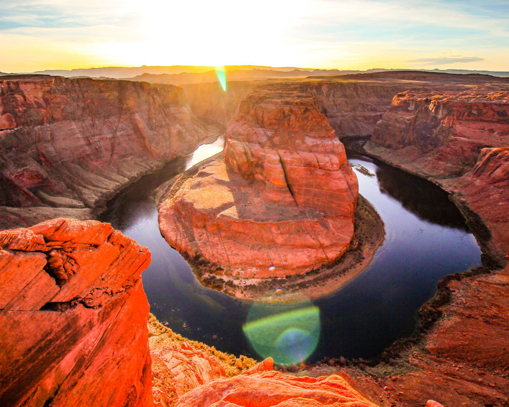 One of our Happy Camper photo hotspot: Horseshoe Bend, Arizona, just outside of Page, AZ