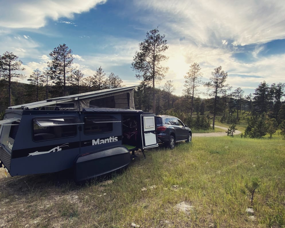 Off-grid camping in the Black Hills National Forest, SD.