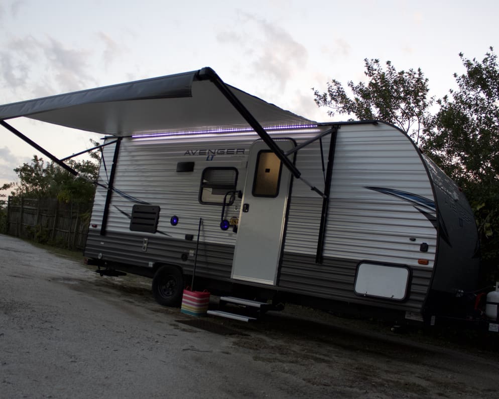 LED Lights &amp; Outdoor speakers to enjoy a nice night outside.