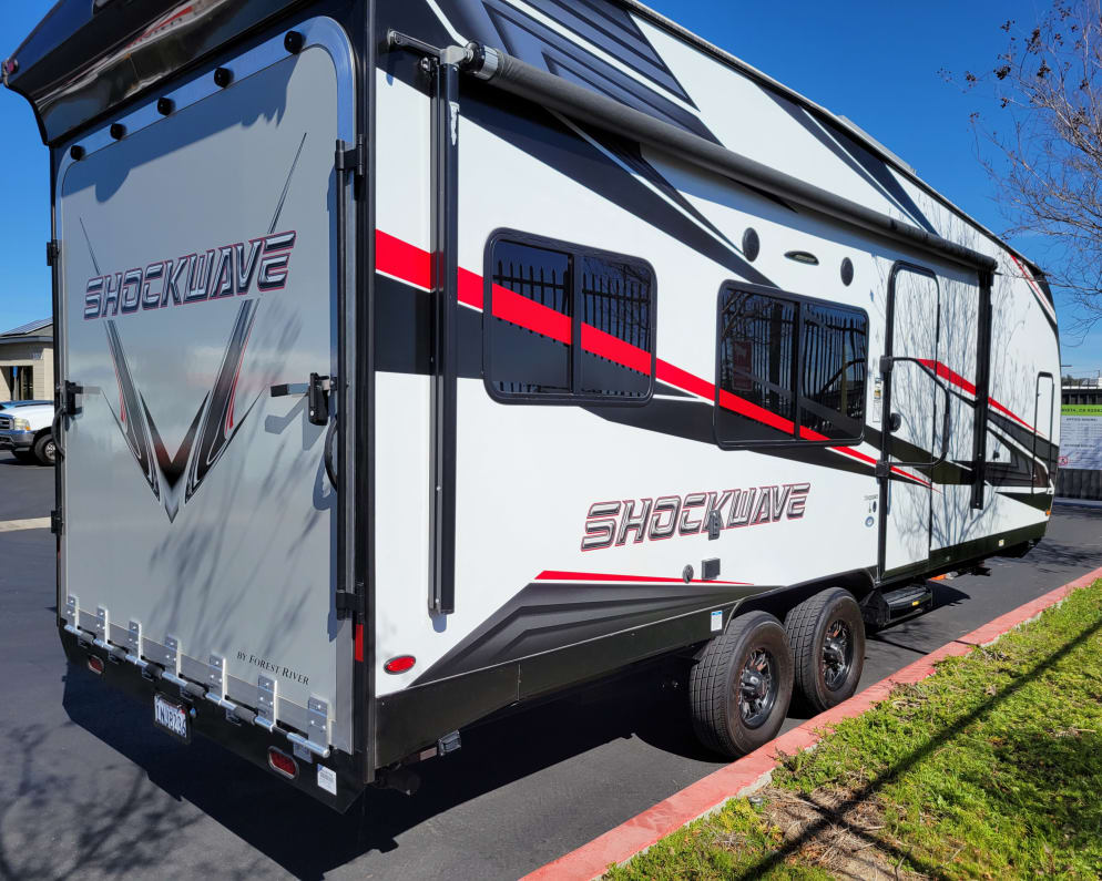 2020 Forest River Shockwave Toy Hauler for rent in Temecula California