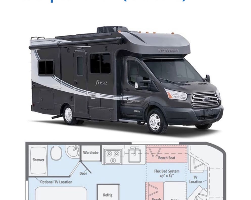 2018 Winnebago Ford Transit Winnebago Fuse 23T Motorhome Class C for rent in Cody Wyoming
