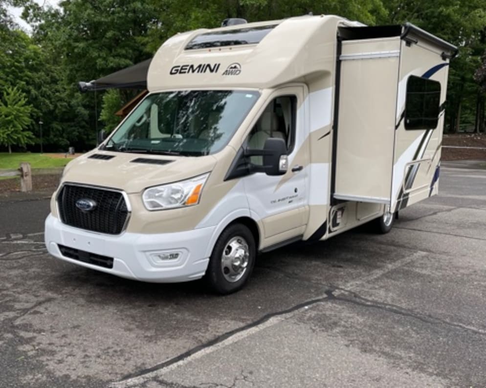 This class B+ Motorhome is the perfect size for a couple.